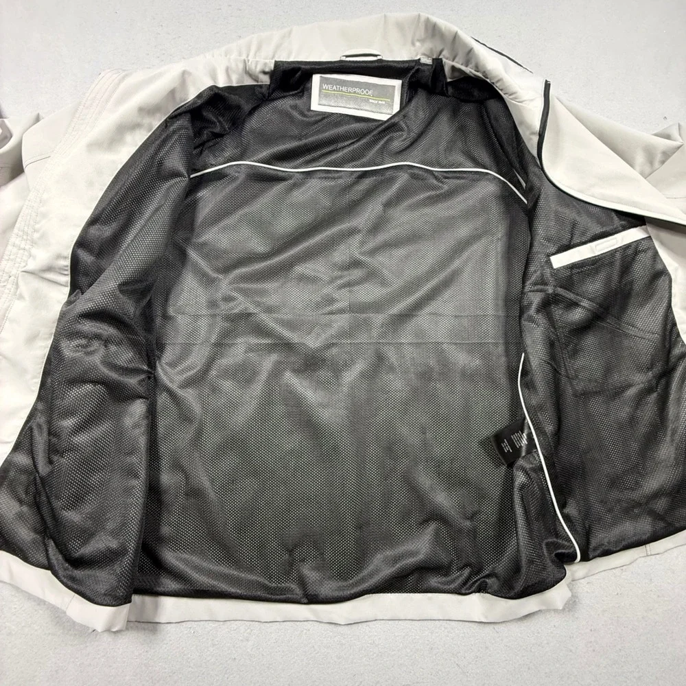Weatherproof Mens XL Light Gray Full Zip Mesh‎ Lined Lightweight Jacket